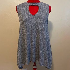 Gray Sleeveless Blouse